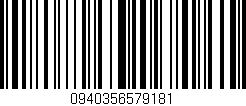 Código de barras (EAN, GTIN, SKU, ISBN): '0940356579181'