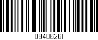 Código de barras (EAN, GTIN, SKU, ISBN): '0940626I'