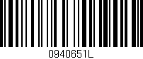 Código de barras (EAN, GTIN, SKU, ISBN): '0940651L'