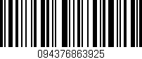 Código de barras (EAN, GTIN, SKU, ISBN): '094376863925'