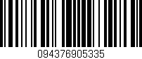 Código de barras (EAN, GTIN, SKU, ISBN): '094376905335'