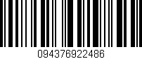 Código de barras (EAN, GTIN, SKU, ISBN): '094376922486'