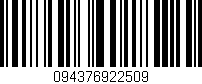 Código de barras (EAN, GTIN, SKU, ISBN): '094376922509'