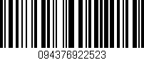 Código de barras (EAN, GTIN, SKU, ISBN): '094376922523'