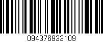 Código de barras (EAN, GTIN, SKU, ISBN): '094376933109'