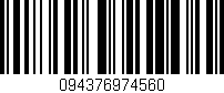 Código de barras (EAN, GTIN, SKU, ISBN): '094376974560'