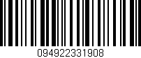 Código de barras (EAN, GTIN, SKU, ISBN): '094922331908'
