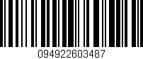Código de barras (EAN, GTIN, SKU, ISBN): '094922603487'