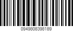 Código de barras (EAN, GTIN, SKU, ISBN): '0949808398189'