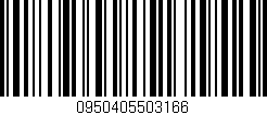 Código de barras (EAN, GTIN, SKU, ISBN): '0950405503166'
