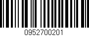 Código de barras (EAN, GTIN, SKU, ISBN): '0952700201'