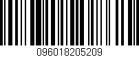 Código de barras (EAN, GTIN, SKU, ISBN): '096018205209'