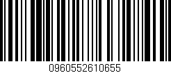 Código de barras (EAN, GTIN, SKU, ISBN): '0960552610655'