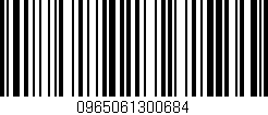 Código de barras (EAN, GTIN, SKU, ISBN): '0965061300684'