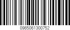 Código de barras (EAN, GTIN, SKU, ISBN): '0965061300752'