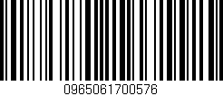 Código de barras (EAN, GTIN, SKU, ISBN): '0965061700576'