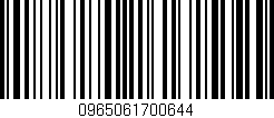 Código de barras (EAN, GTIN, SKU, ISBN): '0965061700644'