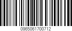 Código de barras (EAN, GTIN, SKU, ISBN): '0965061700712'