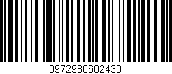 Código de barras (EAN, GTIN, SKU, ISBN): '0972980602430'