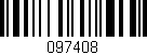 Código de barras (EAN, GTIN, SKU, ISBN): '097408'