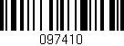 Código de barras (EAN, GTIN, SKU, ISBN): '097410'