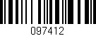 Código de barras (EAN, GTIN, SKU, ISBN): '097412'