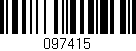 Código de barras (EAN, GTIN, SKU, ISBN): '097415'