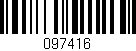 Código de barras (EAN, GTIN, SKU, ISBN): '097416'