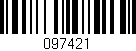 Código de barras (EAN, GTIN, SKU, ISBN): '097421'
