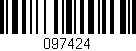 Código de barras (EAN, GTIN, SKU, ISBN): '097424'