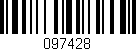 Código de barras (EAN, GTIN, SKU, ISBN): '097428'