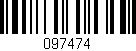 Código de barras (EAN, GTIN, SKU, ISBN): '097474'