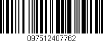 Código de barras (EAN, GTIN, SKU, ISBN): '097512407762'