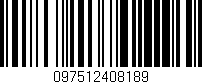 Código de barras (EAN, GTIN, SKU, ISBN): '097512408189'