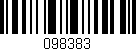 Código de barras (EAN, GTIN, SKU, ISBN): '098383'