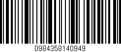 Código de barras (EAN, GTIN, SKU, ISBN): '0984358140949'