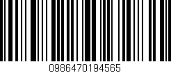 Código de barras (EAN, GTIN, SKU, ISBN): '0986470194565'
