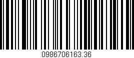 Código de barras (EAN, GTIN, SKU, ISBN): '0986706163.36'