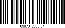 Código de barras (EAN, GTIN, SKU, ISBN): '0987312063.34'