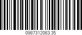 Código de barras (EAN, GTIN, SKU, ISBN): '0987312063.35'