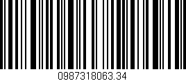 Código de barras (EAN, GTIN, SKU, ISBN): '0987318063.34'