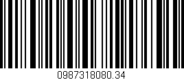 Código de barras (EAN, GTIN, SKU, ISBN): '0987318080.34'