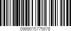 Código de barras (EAN, GTIN, SKU, ISBN): '0989015775878'
