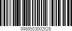 Código de barras (EAN, GTIN, SKU, ISBN): '0989503002028'