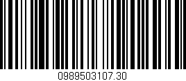 Código de barras (EAN, GTIN, SKU, ISBN): '0989503107.30'