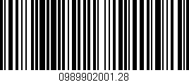 Código de barras (EAN, GTIN, SKU, ISBN): '0989902001.28'