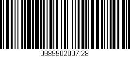 Código de barras (EAN, GTIN, SKU, ISBN): '0989902007.28'