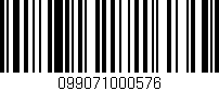 Código de barras (EAN, GTIN, SKU, ISBN): '099071000576'