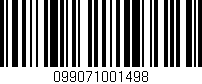 Código de barras (EAN, GTIN, SKU, ISBN): '099071001498'
