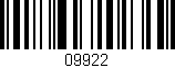 Código de barras (EAN, GTIN, SKU, ISBN): '09922'